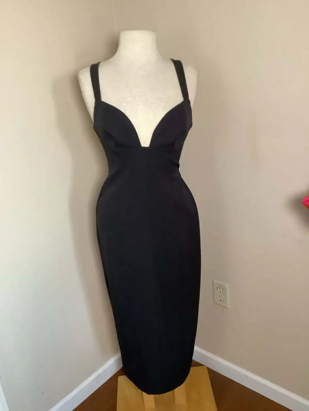 BHLDN Black Midi Dress Size XS